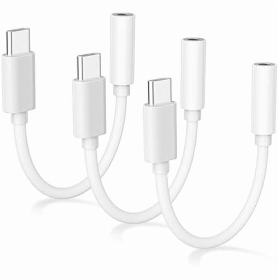 3Pack USB C to 3.5mm Headphone Jack Adapter,Headphone Adapter for iPhone 16,USB C to Aux Audio Dongle Cable for iPhone 16/16 Pro/16 Pro Max/15/15 Pro/15 Pro Max,Galaxy S23 S22 Ultra