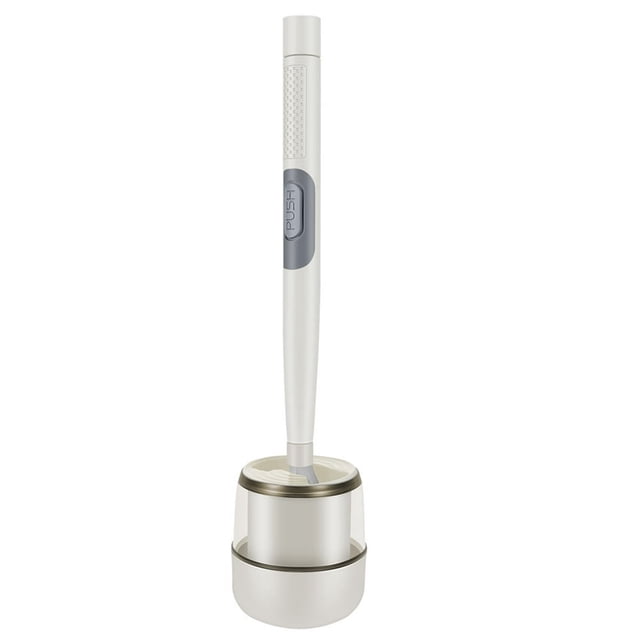 Toilet Brush with Soap Dispenser Refillable Household Toilet Brush Cleaner No Dead Angle Compact Toilet Brush with Base Deep-Cleaning Wall Mounted Brush for Toilet Bathroom Clean