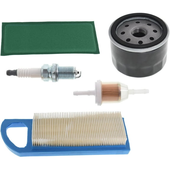 PET-U 697776 Air Filter Replacement for John Deere 102 105 115 L108 LA100 LA110 LA115 698083 794422 795115 with Oil Filter GY20577 AM119567