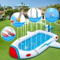 thumbnail image 3 of Piscina inflable con aspersor para niños, niños pequeños, parque infantil, parque infantil, diversión con agua pulverizada para niños, niños y niñas, juguete de regalo, 3 of 5