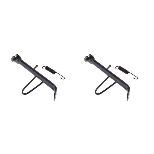 Ruiboury Black Motorcycle Kickstand Side Support Strong Support Easy Installation Iron-made Strong black 17cm 2Set