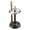 Chrome/Black, variant on Steel Divided Toothbrush Holder Stand, – Four Divided Compartments, 3.25” x 3.25” x 5.75”, Brushed Nickel & Polished Chrome