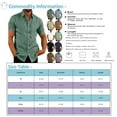 Qcmgmg Mens Button Down Shirts Short Sleeve Cotton Linen Dress Shirts