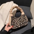thumbnail image 4 of Bolso de hombro plisado con estampado de leopardo a la moda, bolsos de cuero para mujer (caqui) Likrtyny multifunción de oficina, 4 of 9