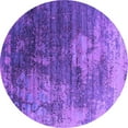 thumbnail image 1 of Ahgly Company Indoor Round Oriental Purple Industrial Area Rugs, 5' Round, 1 of 4