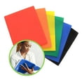 thumbnail image 6 of 2 Pocket Multicolor Plastic Folders with Prong Fasteners, Black, Red, Green, Blue, Yellow, Orange, 6 Pack Plastic Folders, 6 of 9