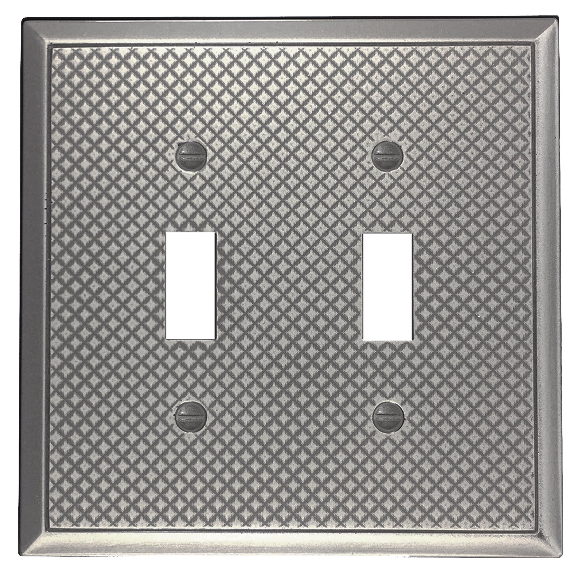 Questech Décor Double Toggle Wall Plate, Pyramid Light Switch Cover