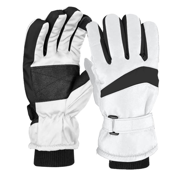 SDNall Women's Ski Gloves Thermal Lined, Waterproof Windproof Snow Gloves with Grip for Skiing Riding & Outdoor Sports