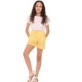 thumbnail image 4 of Pink Angel Girls’ 3-Pack Eyelet Trim Pull-On Shorts with Pockets – Cotton Blend, Assorted Colors, Machine Washable, Summer Casual Bottoms, 4 of 9