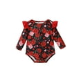 thumbnail image 3 of Blotona Unisex Baby Cotton Romper Set Long Sleeve Animal/Flower Prints Jumpsuit 2Pcs Outfit, 3 of 9