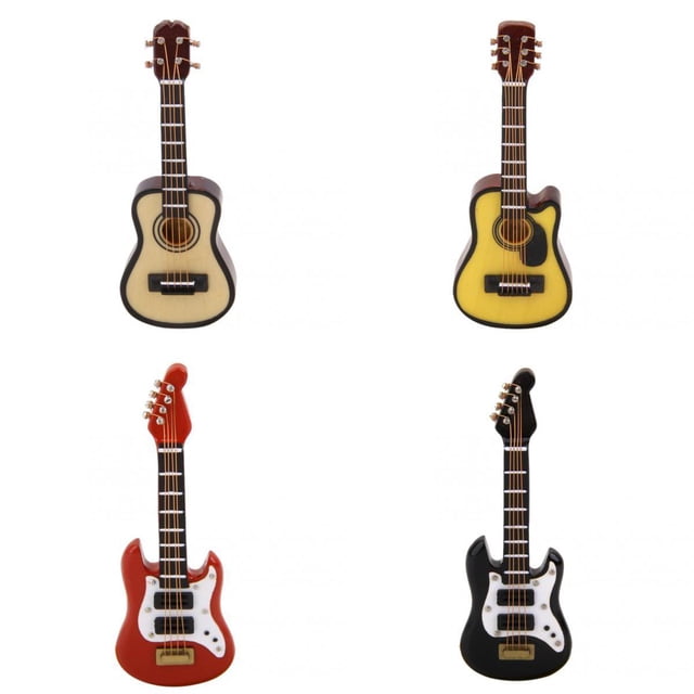 4 Piezas 1/12 Casa de Guitarra Acústica de en