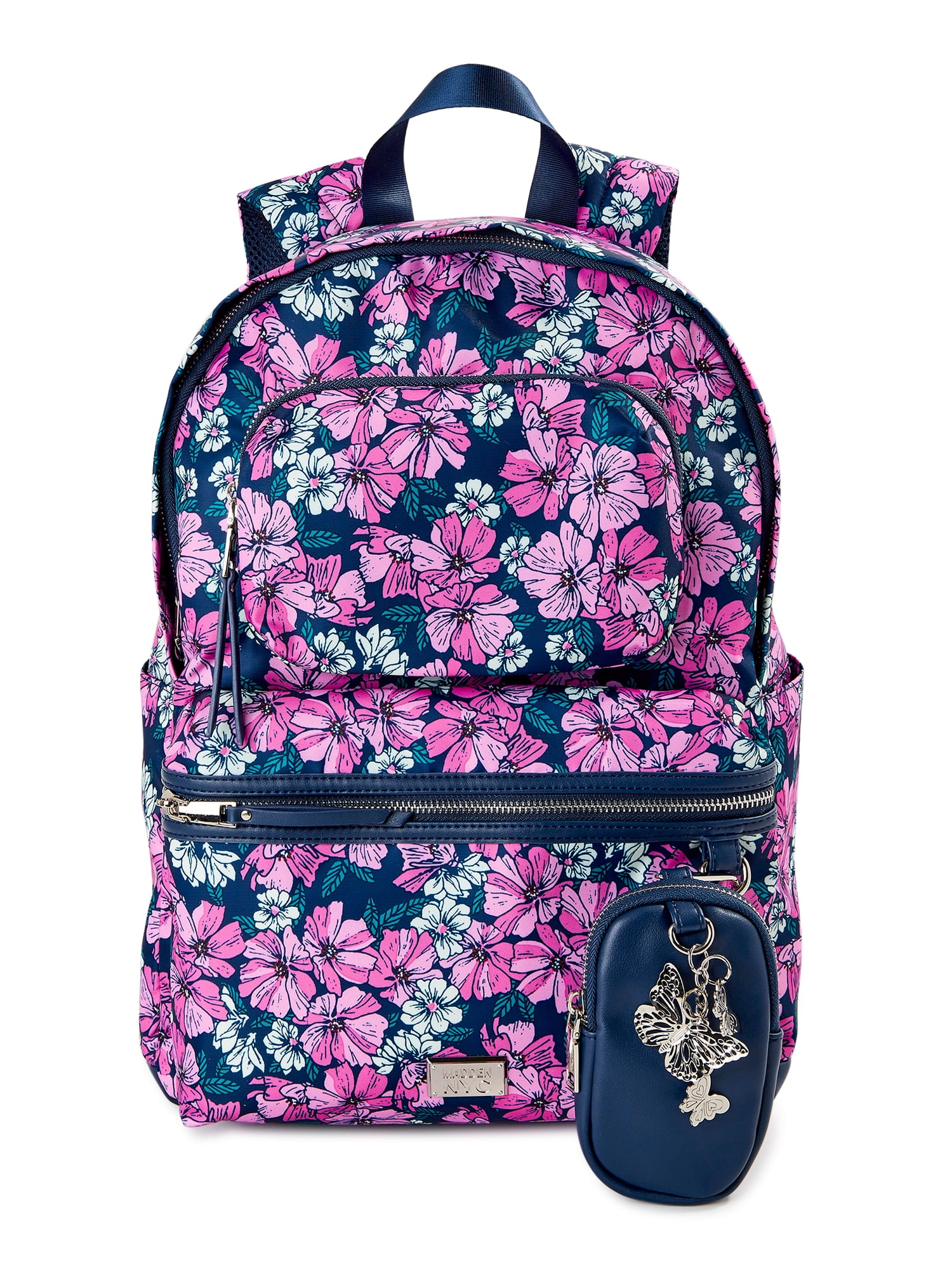 Madden NYC Girls Modular Zipper Backpack Lavender Daisy