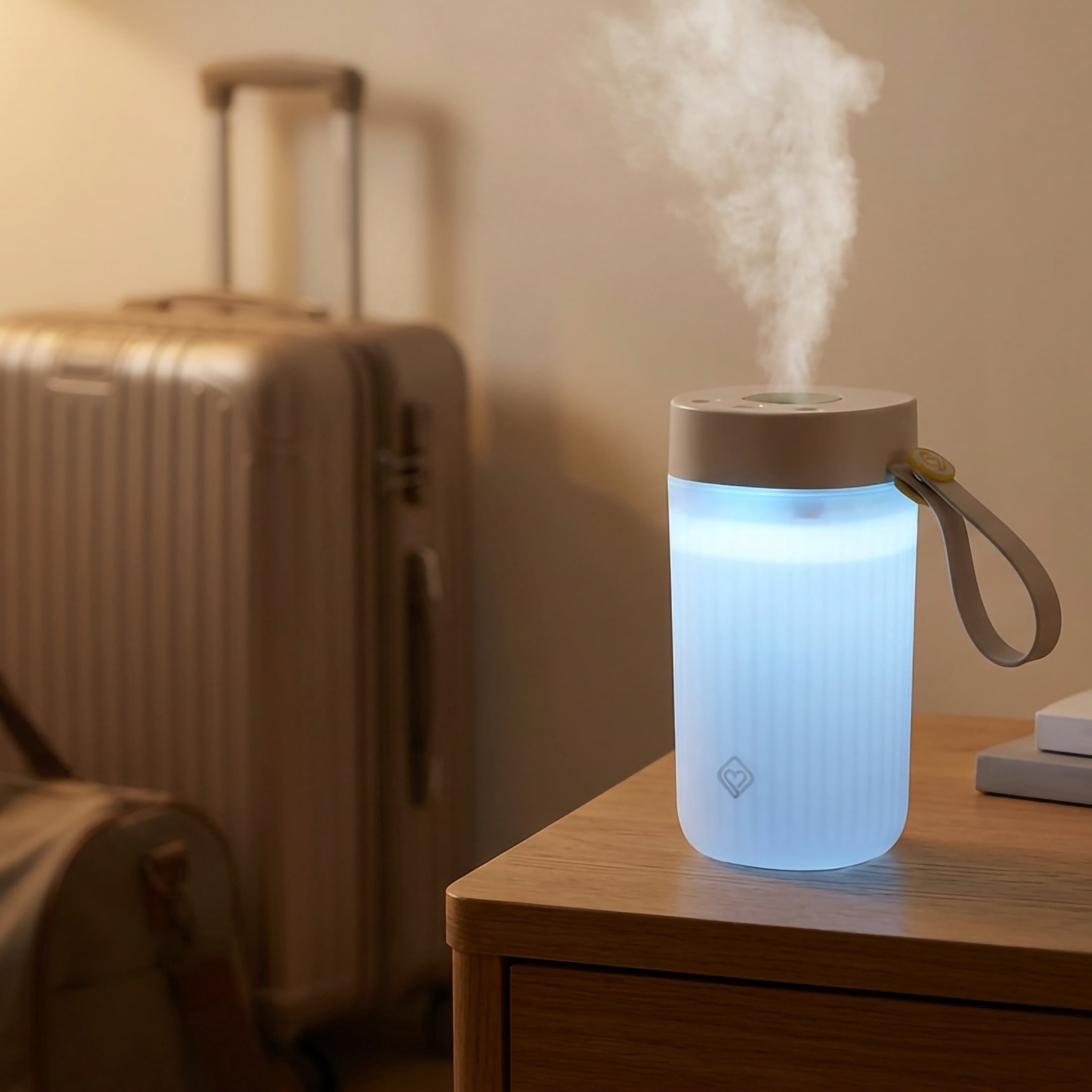 Safety 1st HumidiGlo™ 3-in-1 Travel Humidifier, Small Humidifier for Bedroom