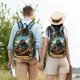 thumbnail image 4 of Balery Forest Meditating Gorilla Mochila Clásica Impresa Básica para Viaje, Mochila Escolar Resistente al Agua, Mochila de Lona con Correas Ajustables-Small, 4 of 5
