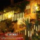 thumbnail image 4 of Guirnalda de luces de meteoritos de 30 cm, 10 luces transparentes impermeables, 288 LED, ideal para decorar árboles de Navidad en exteriores (blanco cálido), 4 of 5