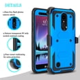 thumbnail image 5 of LG K20 Plus Case, LG K20 V Case, LG LV5 Case, LG K10 2017 Case, LG Harmony Case, Mignova Heavy Duty Armor Case With Screen Protector + Kickstand Belt Swivel Clip Holster Cover-Blue, 5 of 8