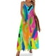 thumbnail image 1 of Vestido sin mangas con pintura abstracta colorida, ropa de mujer, verano , vestido de verano, atuendo de festival para mujer, 1 of 7