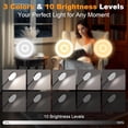 thumbnail image 3 of Gaormii 61 LEDs Eye Caring Clamp Desk Lamp for Home, Office, Rechargeable Reading Light with 3 Color&10 Brightness, Portable and Flexible, Clip on Light for Bed Desk, bedside(Black), 3 of 7