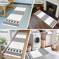 thumbnail image 5 of Runner Rug 2 x 6 Ft, White Boho Washable Non-Slip Floor Mat for Kitchen Hallway/Entryway, Farmhouse Simple Abstract Striped Geometric Long Kitchen Runner Area Rugs for Living Room, Low-Profile, 5 of 7