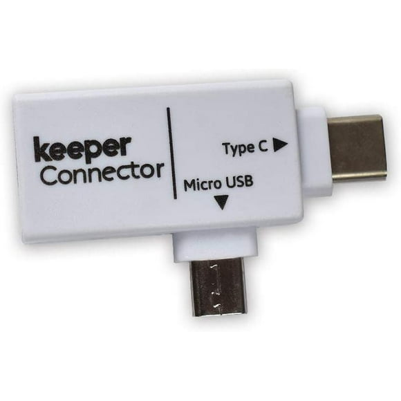 Keeper Connector - Multifunction 2-in-1 Micro USB 3.0 & USB 3.1 Type C USB OTG Adapter Converter for Android