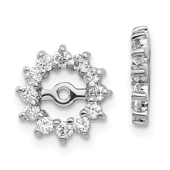 Auriga Fine Jewelry 14k White Gold Diamond Earring Jacket for Women