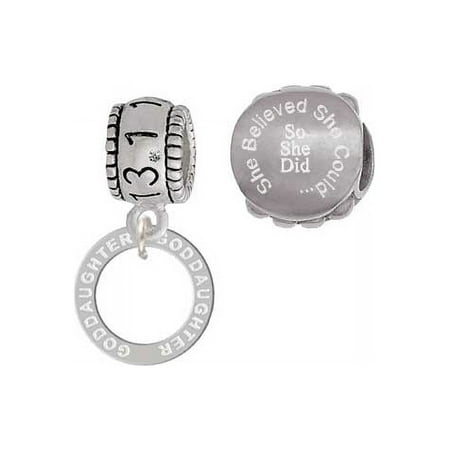 Goddaughter Eternity Ring 13.1 Half Marathon Run She Believed She Could Charm Beads (Set of 2) Goddaughter Eternity Ring 13.1 Half Marathon Run She Believed She Could Charm Beads (Set of 2)