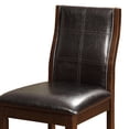 thumbnail image 2 of Counter Height Chairs Set of 2, Modern Faux Leather Dining Chairs, Brown Cherry Finish, 2 of 4