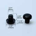 thumbnail image 2 of 8pcs 8mm Black Stem Bumpers Glide, Patio Outdoor Furniture Glass Table Top, 2 of 4