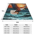 thumbnail image 3 of Honeii Textured Bald Eagle Print Fleece Blanket - Throw Blanket for Bed, Sofa, Couch, Camping, and Travel , Microplush Ultra Soft Warm Blanket-60"x50", 3 of 7