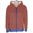 thumbnail image 2 of DAFPZW Striped Zip Up Hoodie for Women Oversized Sweatshirt Hoodies Pullover Cotton Vintage Preppy Shirt Outfits, 2 of 4
