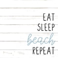 thumbnail image 2 of Allen, Kimberly 12x12 White Modern Wood Framed Museum Art Print Titled - Eat Sleep Beach 3, 2 of 4