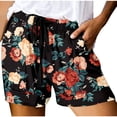 thumbnail image 1 of Birdeem Womens Fashion Printing Plus Size Rope Tie Shorts Yoga Sport Shorts, 1 of 6