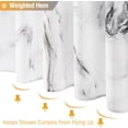 thumbnail image 5 of Grey Marble Shower Curtain, Abstract Modern Decorative Fabric Shower Curtain Set with 12 Plastic Hooks, Weighted Hem, Hotel Luxury Water Resistant Cloth Shower Curtains for Bathroom, 72x72, Gray, 5 of 6