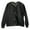 Black L, variant on Fall Spring Women Jacket Stand Collar Solid Color Long Sleeves Single-breasted V Neck High Street Preppy Style Baseball Coat Loose Cardigan Short Coat