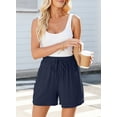 thumbnail image 4 of SHEWIN Women's Shorts Casual Flowy High Waisted Comfy Summer Elastic Drawstring Boho Dressy with Pockets, 4 of 7