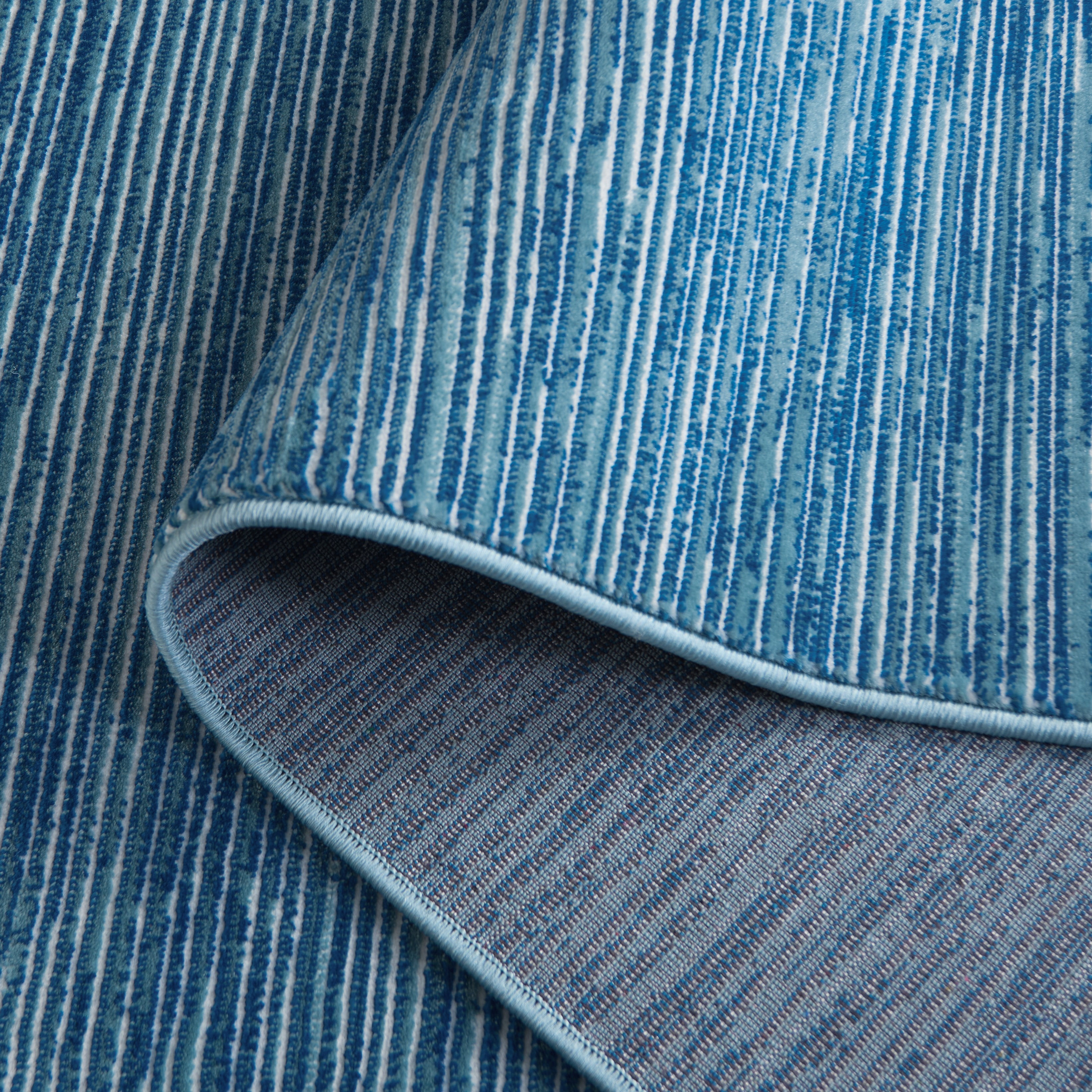 SAFAVIEH Vision Adrasteia Overdyed Solid Runner, 2'2" x 8', Blue - Modern Design, Blue, Non-Shedding & Easy Cleaning, Ideal for Living Room, Bedroom, Dining Space, Entryway, Hallway, Kitchen
