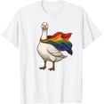 thumbnail image 1 of Pride Goose Rainbow - Camiseta con diseño de bandera gay del orgullo del desfile de Honk Ally, 1 of 2