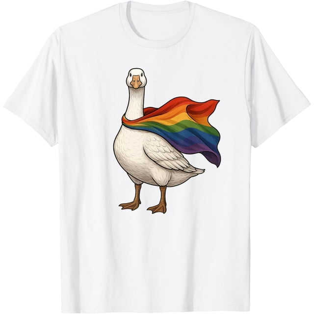 Pride Goose Rainbow - Camiseta con diseño de bandera gay del orgullo del desfile de Honk Ally