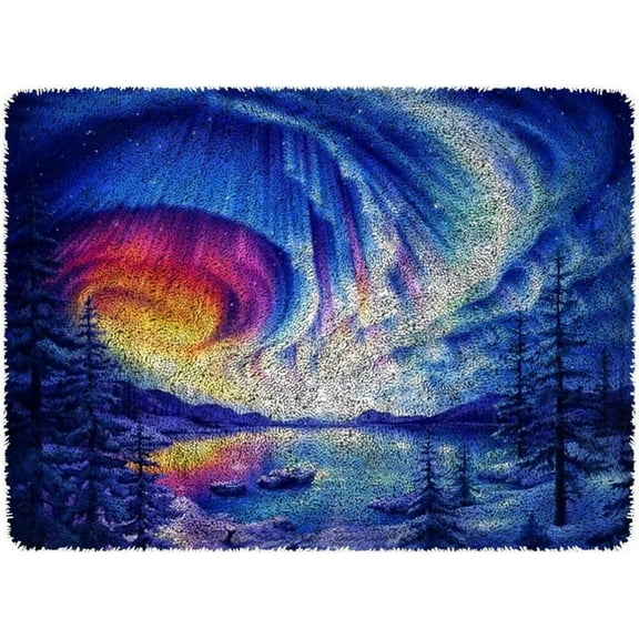 ShowNiceArt Latch Hook Rug Kits for Adults, Embroidery Kit Cushion Mat Crochet Tapestry Sofa Decor Holiday Decor 20*15in