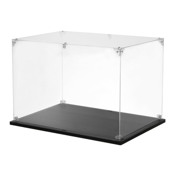 Caja de exhibición de acrílico Uxcell, 10"x14"x6" Caja de exhibición transparente para almacenamiento de coleccionables y figuras de acción