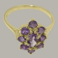 thumbnail image 5 of LBG British Made 18k Yellow Gold Natural Amethyst Womens Statement Ring - 33 size options - Size 5, 5 of 6