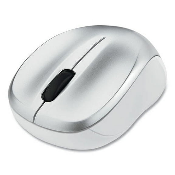 Silent Wireless Blue Led Mouse, 2.4 Ghz Frequency/32.8 Ft Wireless Range, Left/right Hand Use, Silver | Bundle of 2 Each