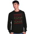 thumbnail image 5 of Ugly Christmas Lights Lets Get Lit Long Sleeve TShirt Men Women Brisco Brands S, 5 of 5