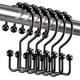 thumbnail image 2 of Titanker Ganchos para Cortina de Ducha, Ganchos de Ducha de Doble Deslizamiento de Metal Resistentes al óxido para Cortinas de Barras de Ducha de baño, Juego de 12 Ganchos - Negro Mate, 2 of 4