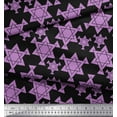 thumbnail image 2 of Soimoi Cotton Cambric Fabric Star Tetrahedron Geometric Print Fabric by The Yard 42 Inch Wide, 2 of 3