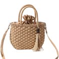 thumbnail image 1 of Bolsa de paja de moda Boho verano tejido a mano playa mujeres compras de mano Tmvgtek Para Estrenar, 1 of 8