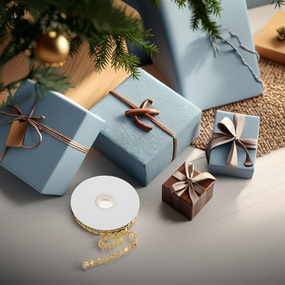 MLINS 1 Roll Stars Embellishment Ribbons 12mm Celebrations Star Ribbon Trims Polyester Star Ribbon Star Shape Ribbon for Wedding Birthday Party Wrapping (10m/1 Roll)