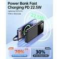 thumbnail image 4 of Cargador portátil Power Bank RONEGN de 10000 mAh con cable incorporado, 4 of 7