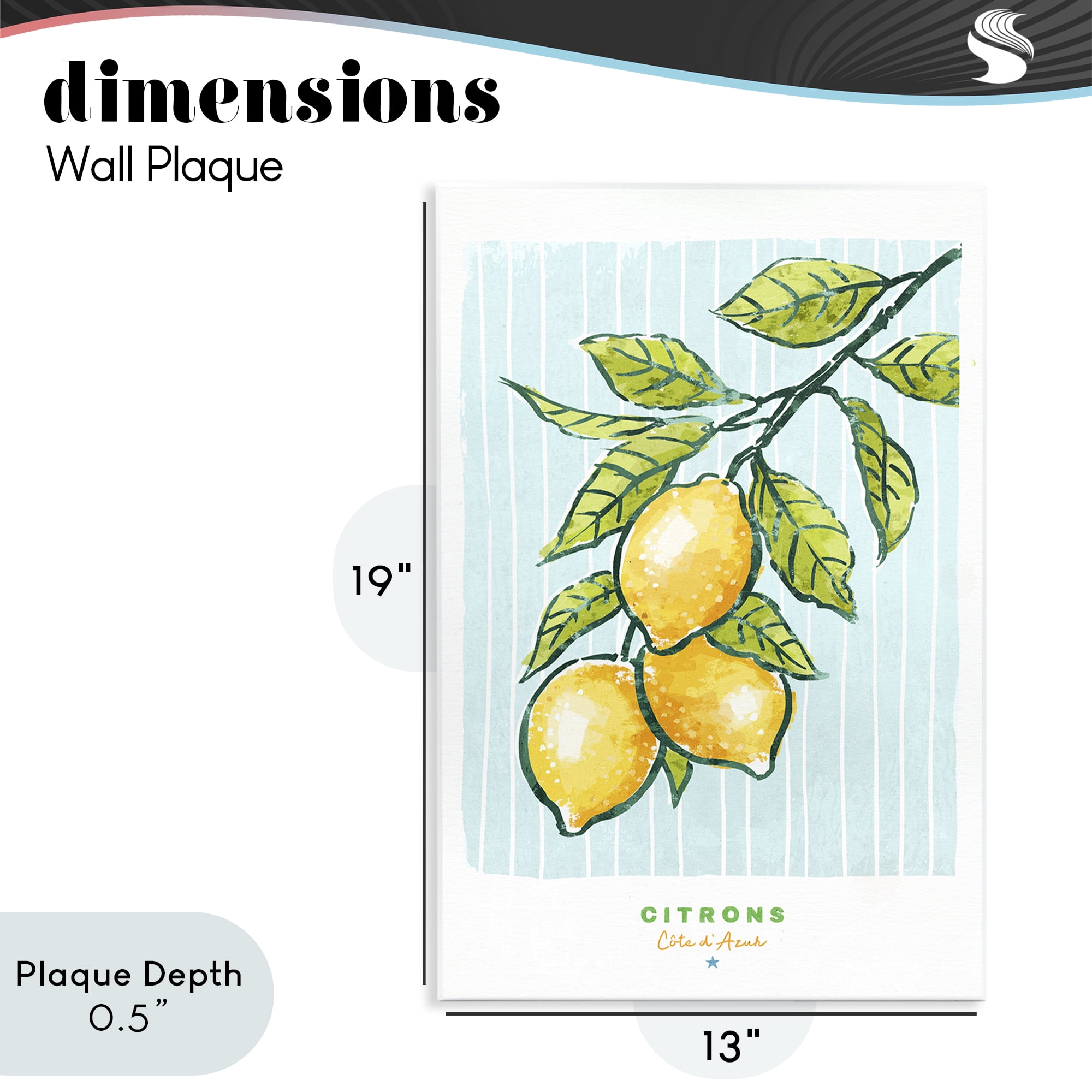 Stupell Industries Modern Bistro Lemons Wall Plaque Art, design by Chad Barrett