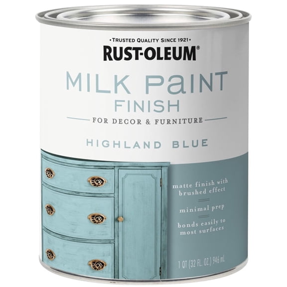2-Pack of 1 qt Rust-Oleum 331050 Highland Blue Rust-Oleum Milk Paint Finish